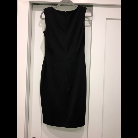 Calvin Klein Black Ruched Cocktail Dress 👗 - Picture 2 of 2